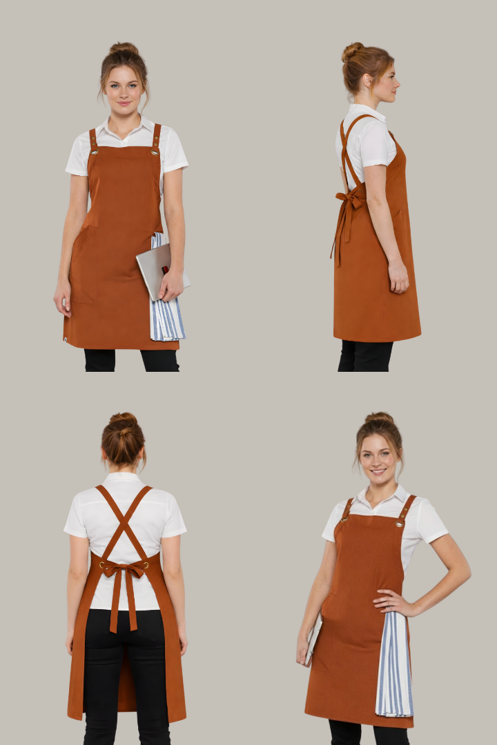 Bondi Crossover Apron Interchangeable Straps Cinnamon