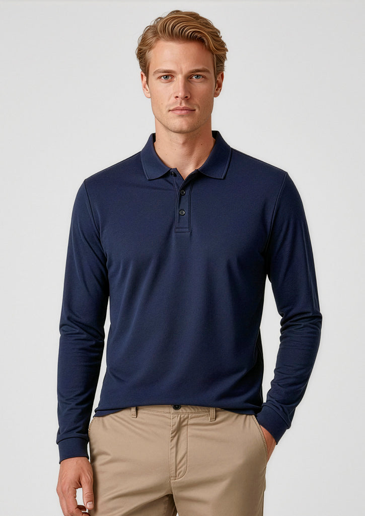 Mens Action Long Sleeve Polo