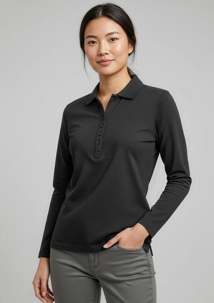 Womens Crew Long Sleeve Polo