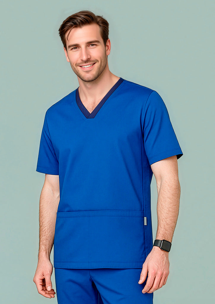 Mens Riley Stretch Scrub Top