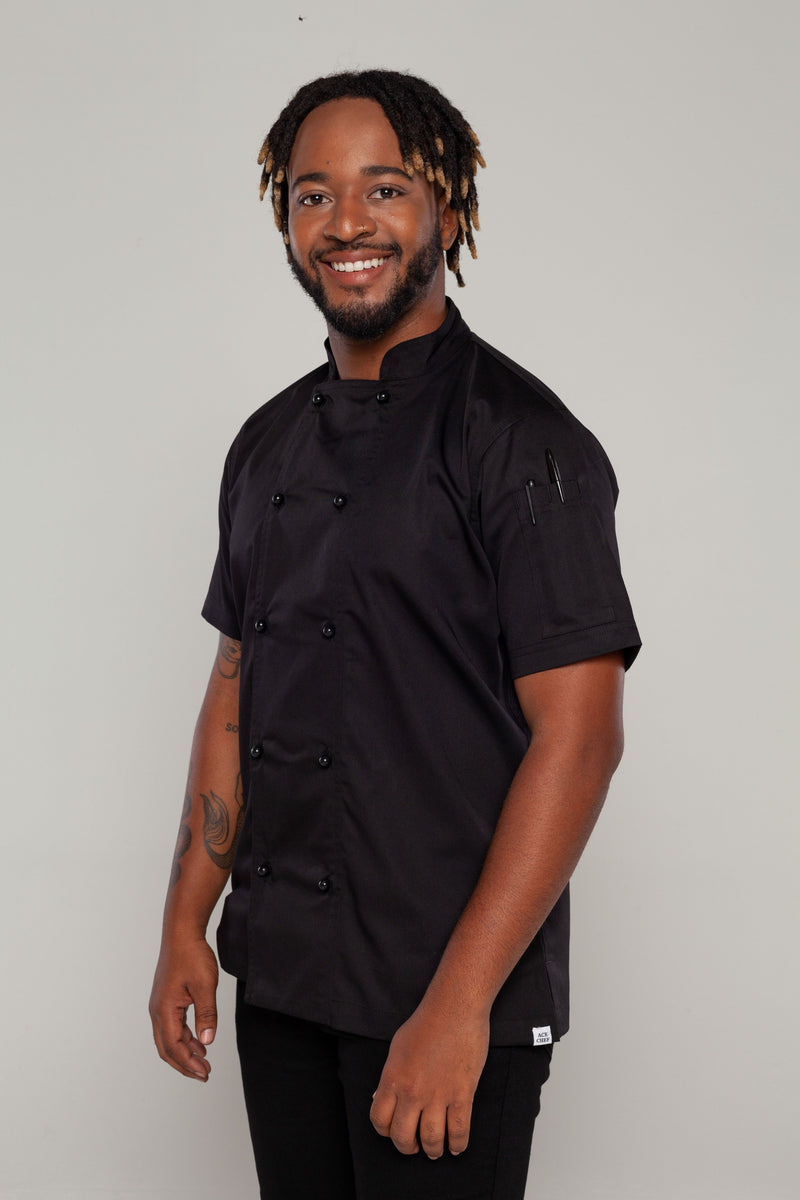 Chef Jacket black generic Ace Chef Apparel chefs jacket chefs uniform Ace Chef Apparels