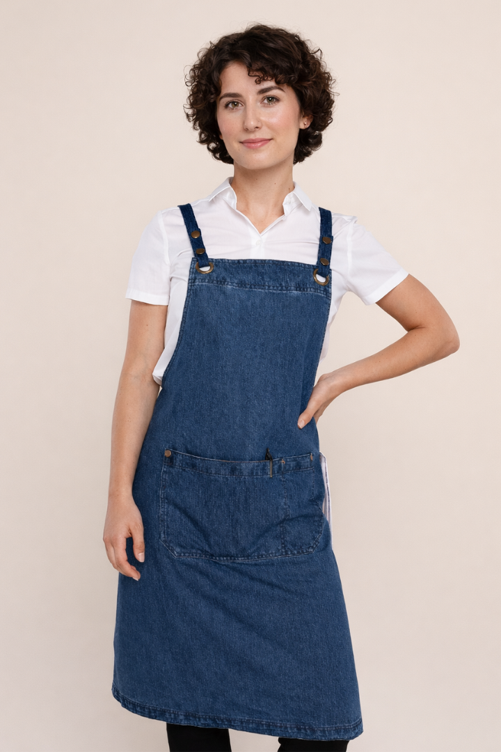 Bondi Denim Blue Apron - Interchangeable Straps
