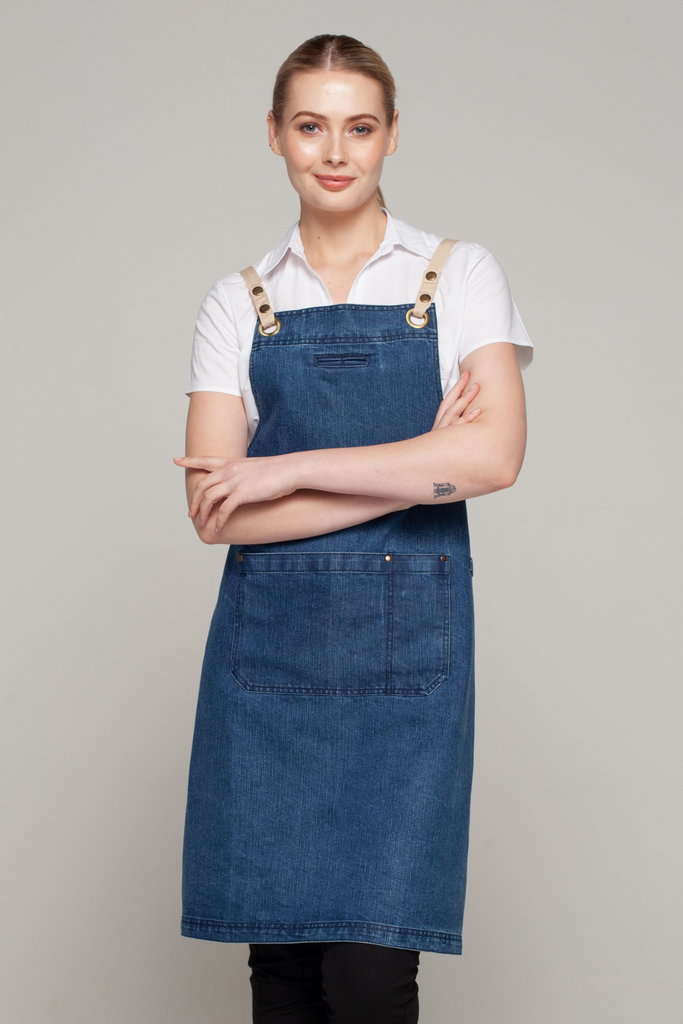 BONDI Denim blue / Beige straps - Ace Chef Apparels