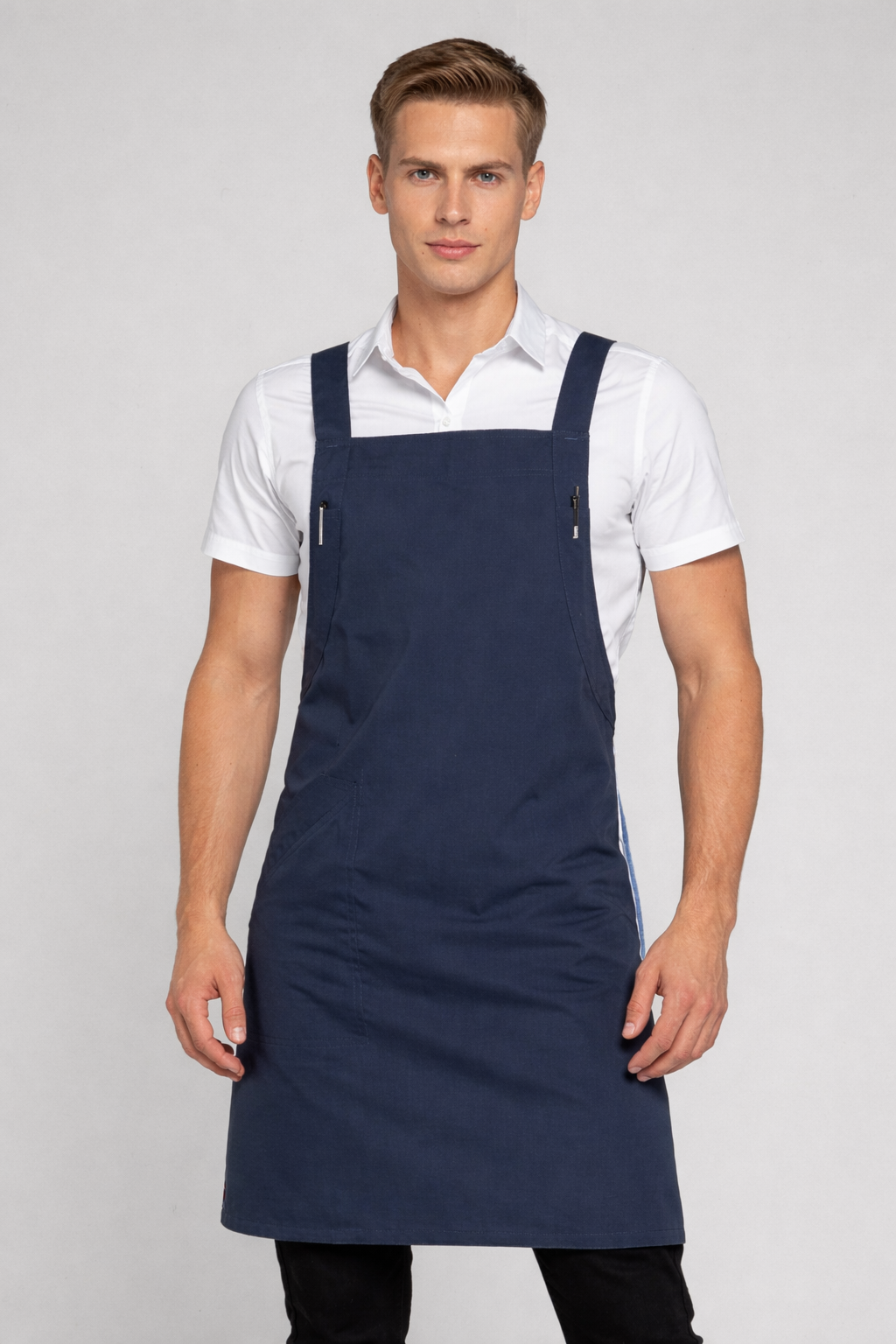 Orthodox Bluish Grey Cross Over Apron
