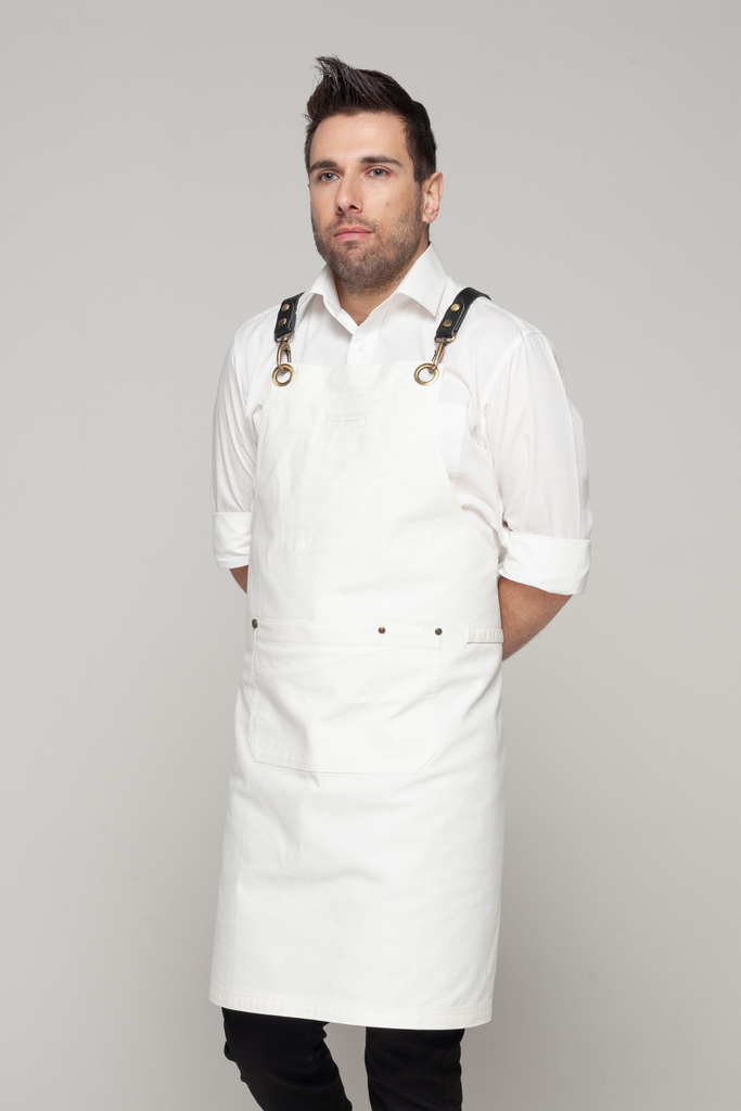 BONDI Denim ivory / Black leather dual tone - Ace Chef Apparels