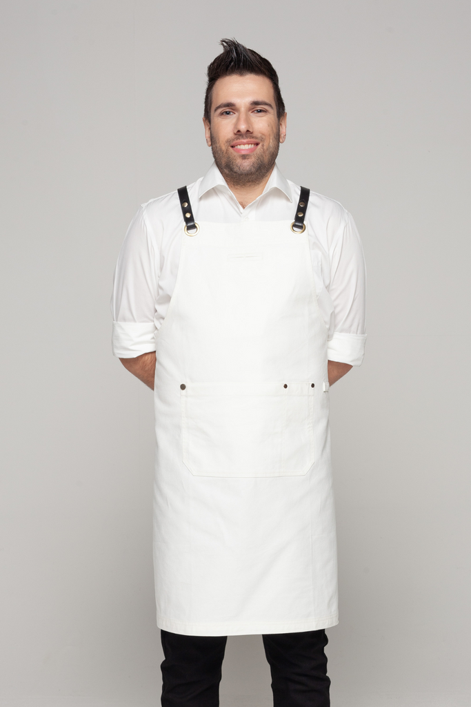 BONDI Denim ivory / Black PU - Ace Chef Apparels