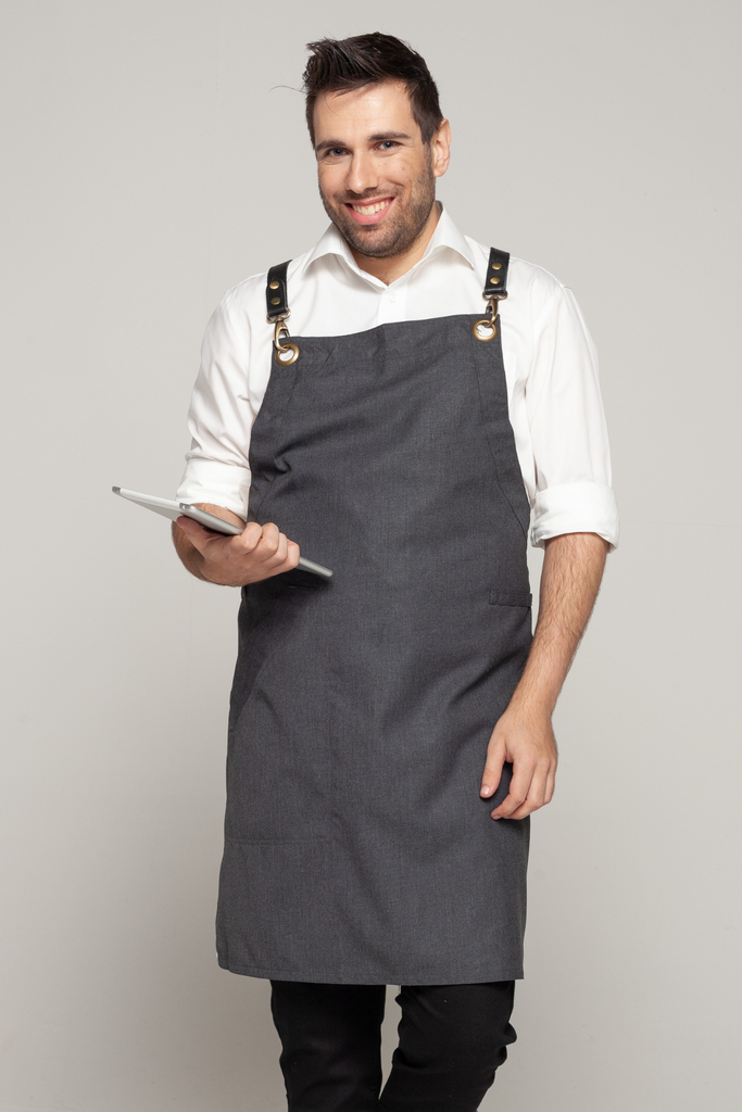 BONDI Charcoal grey / Black leather dual tone - Ace Chef Apparels