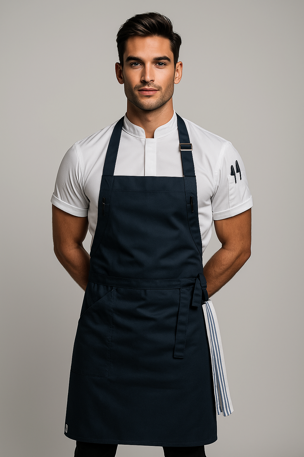 Niche Navy bib Chef Apron one size - Main Image