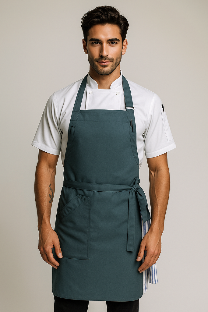 Niche Slate grey colour chef apron one size - Ace Chef Apparels