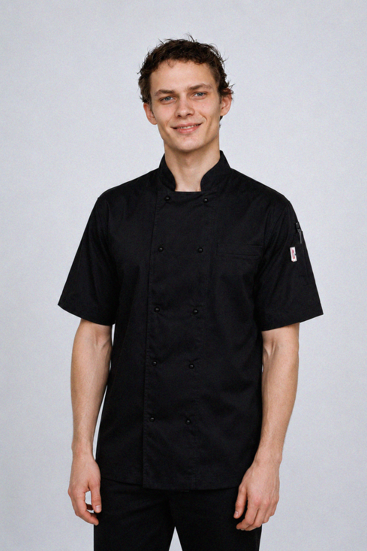 Generic Black Short Sleeve Chef Jacket (Unisex)