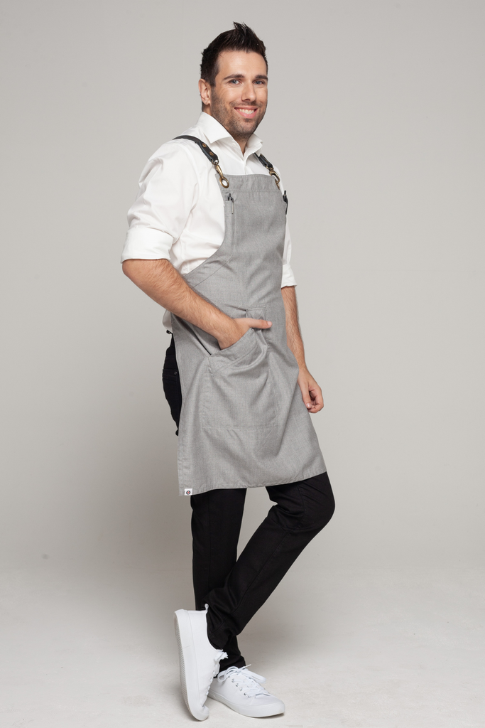 BONDI Steel grey  / Black leather dual tone - Ace Chef Apparels