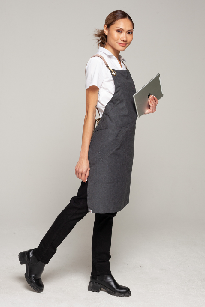 Copy of BONDI Charcoal grey / Pink leather with Beige dual tone - Ace Chef Apparels