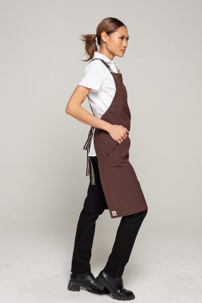 BONDI Chocolate brown / Black leather dual tone - Ace Chef Apparels