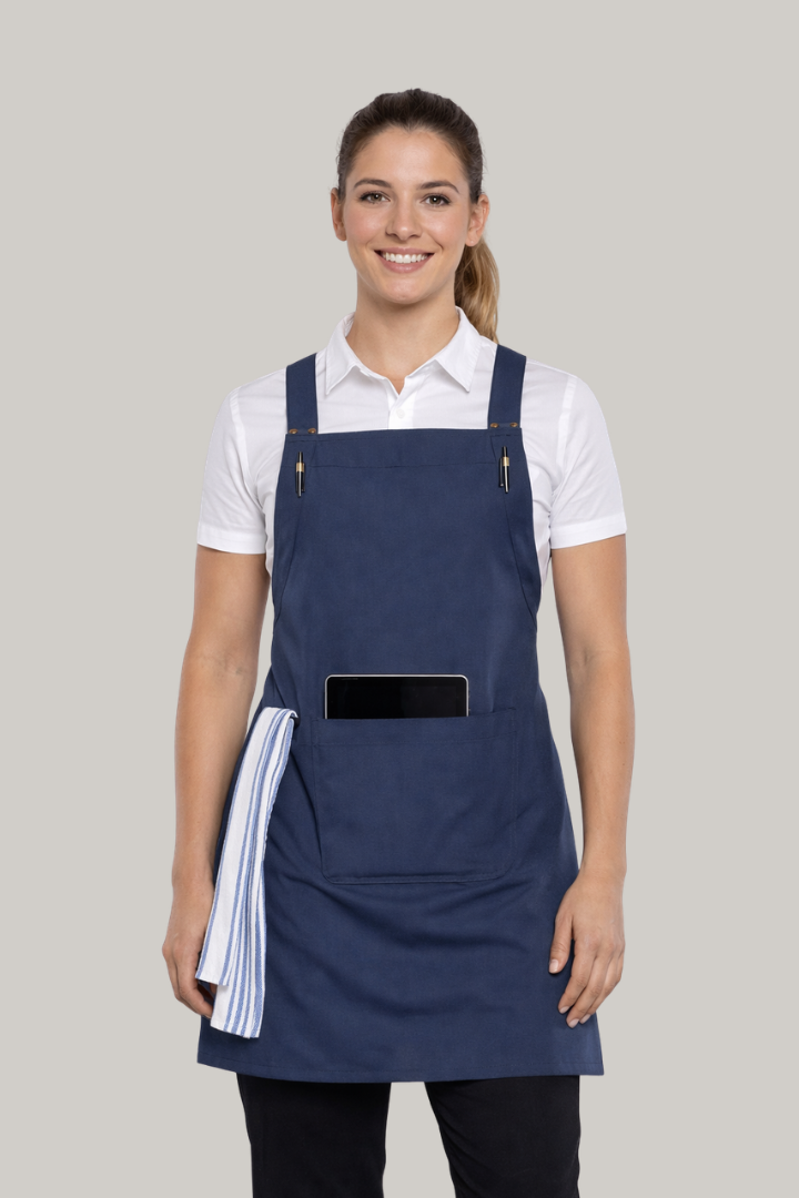 Shana Bluish Grey Crossover Apron