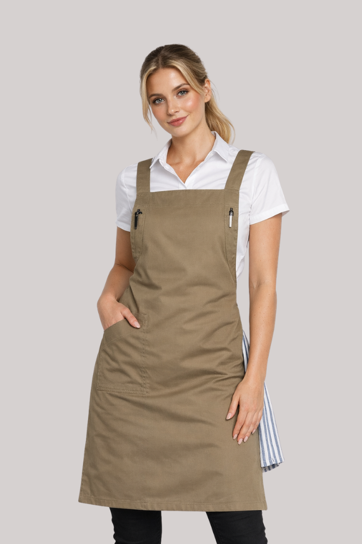 Orthodox Khaki Cross Over Apron