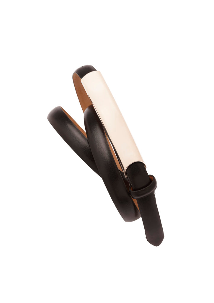 Womens Slimline Belt Black