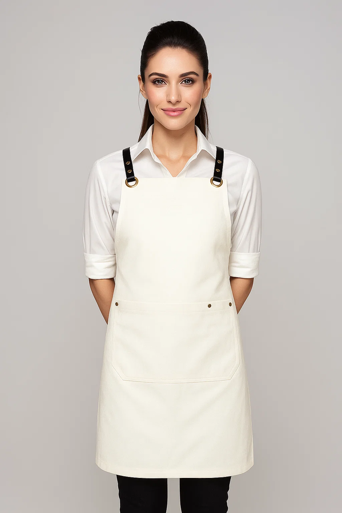 Bondi Denim ivory / Black PU - Ace Chef Apparels