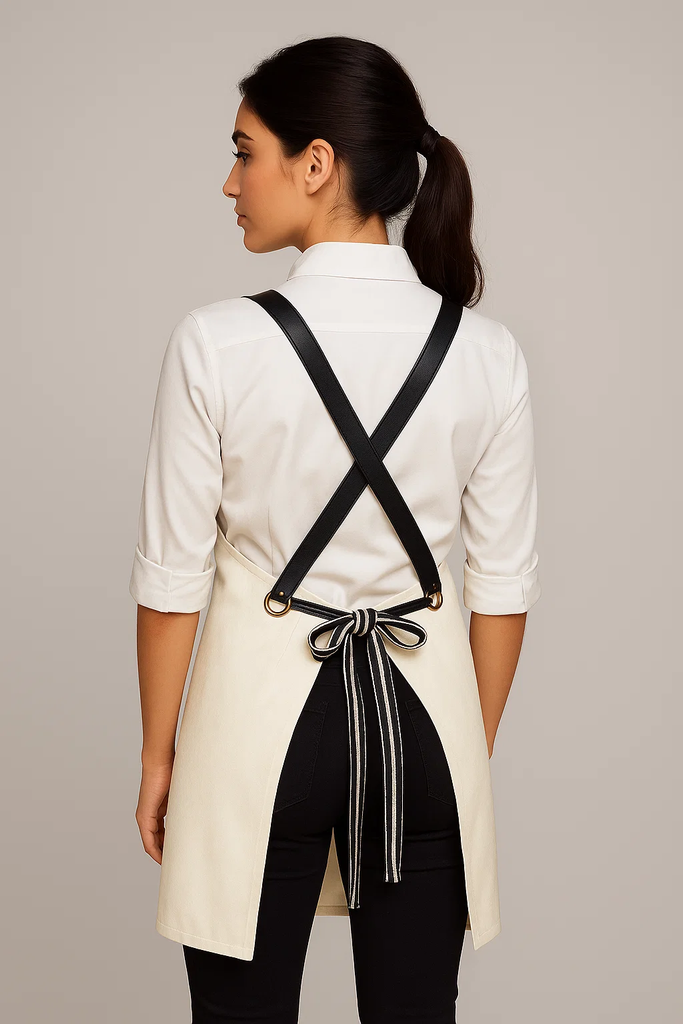Bondi Denim ivory / Black leather dual tone - Ace Chef Apparels