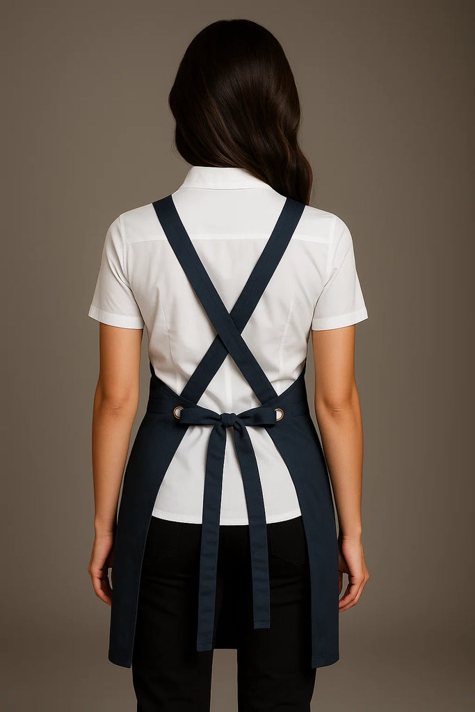 Bondi Crossover Apron Interchangeable straps Bluish Grey - Ace Chef Apparels