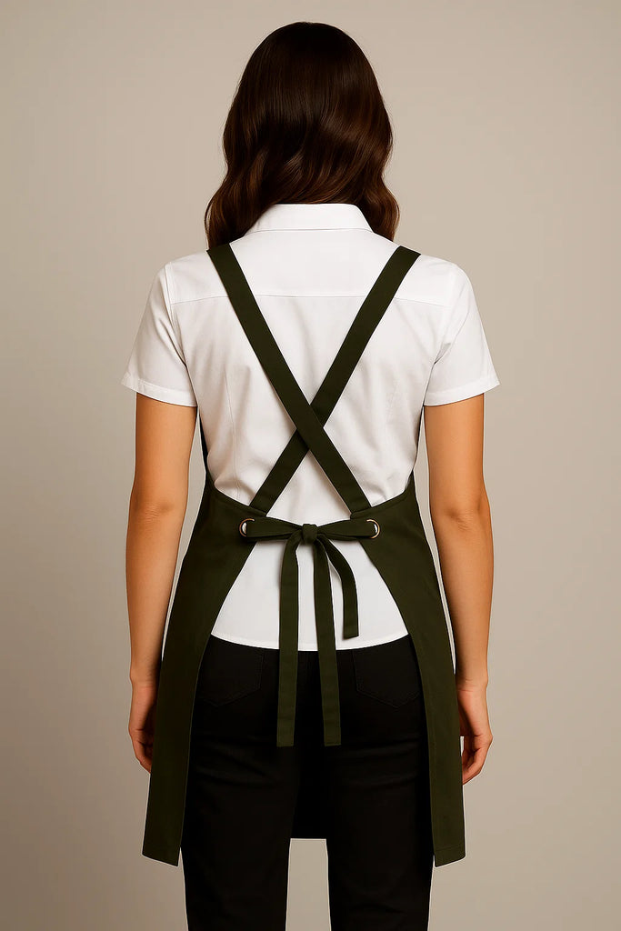 Bondi Crossover Apron Interchangeable straps  Dark Green - Ace Chef Apparels