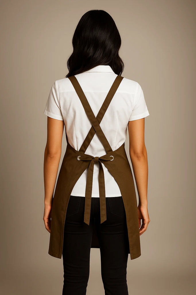 Bondi Crossover Apron Interchangeable straps Olive Green - Ace Chef Apparels