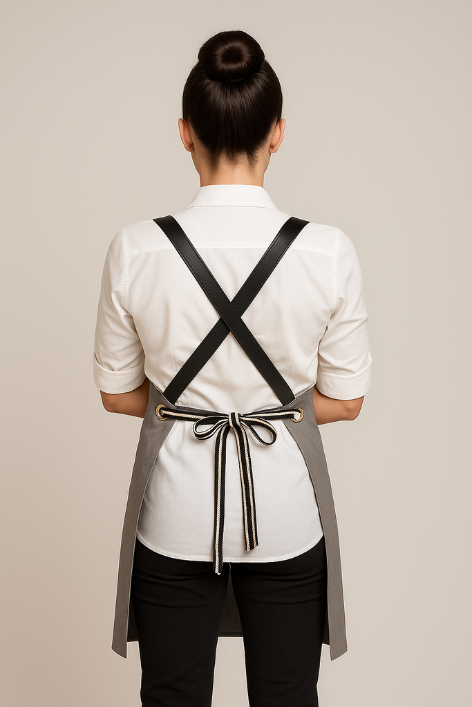 Bondi Steel grey  / Black leather dual tone - Ace Chef Apparels