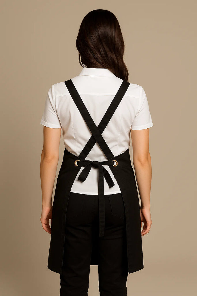 Bondi Crossover Apron Interchangeable straps black - Ace Chef Apparels