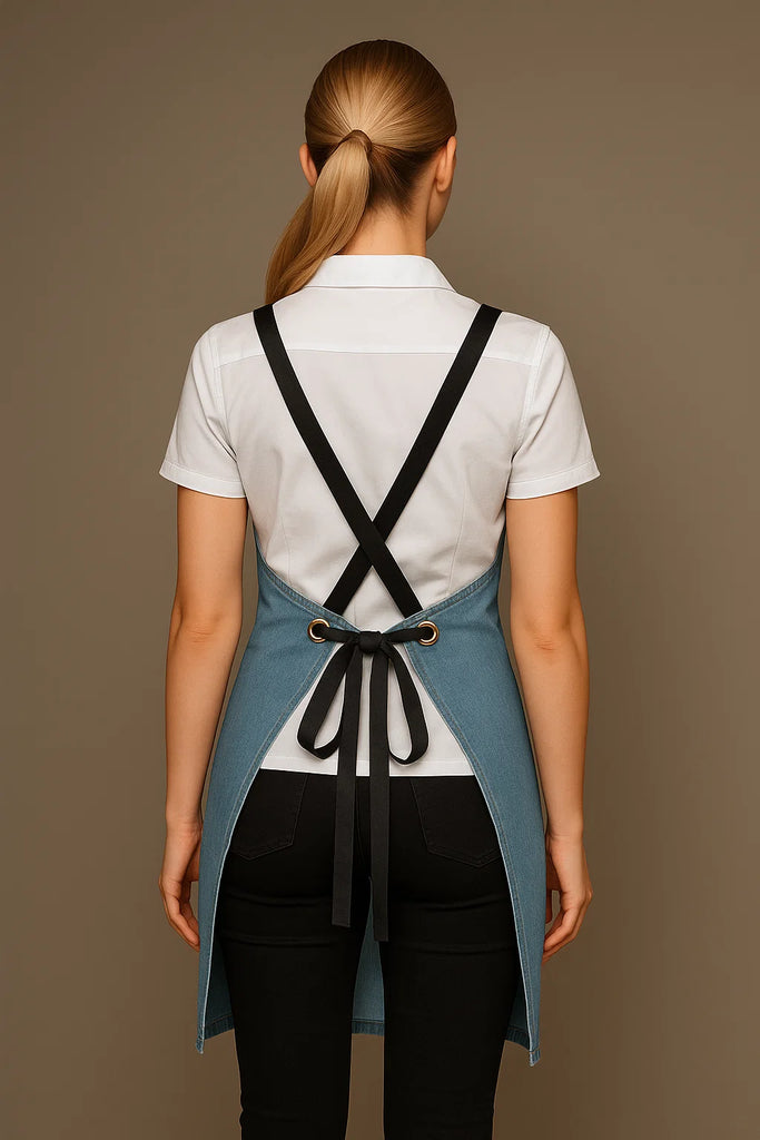 Bondi Denim stone / Black PU - Ace Chef Apparels