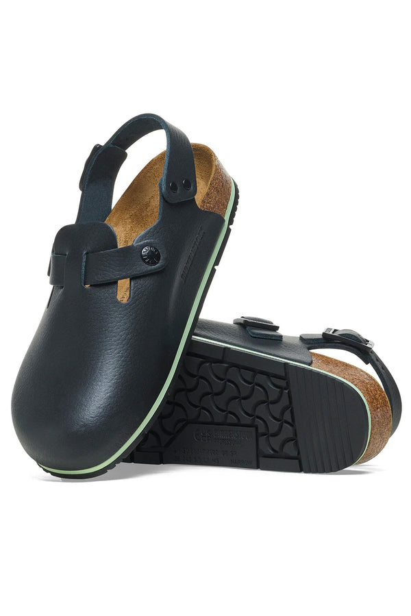 Birkenstock Tokio Pro Black – PU Coated Natural Leather Professional Clog