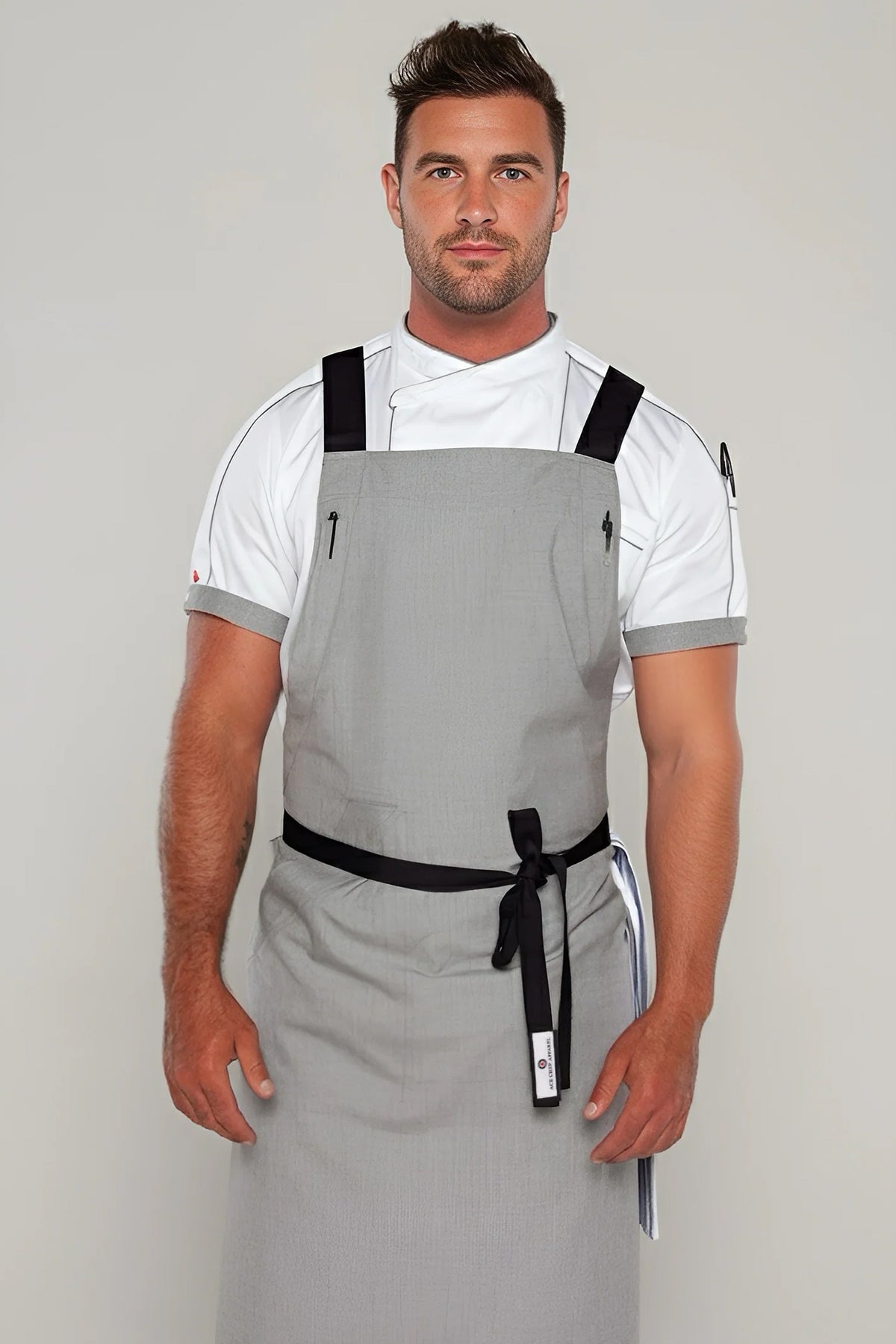 Byron Steel Grey Crossover Chef Apron