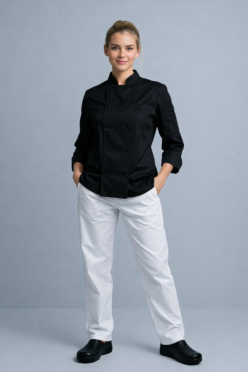 Drawstring White Chef Pants