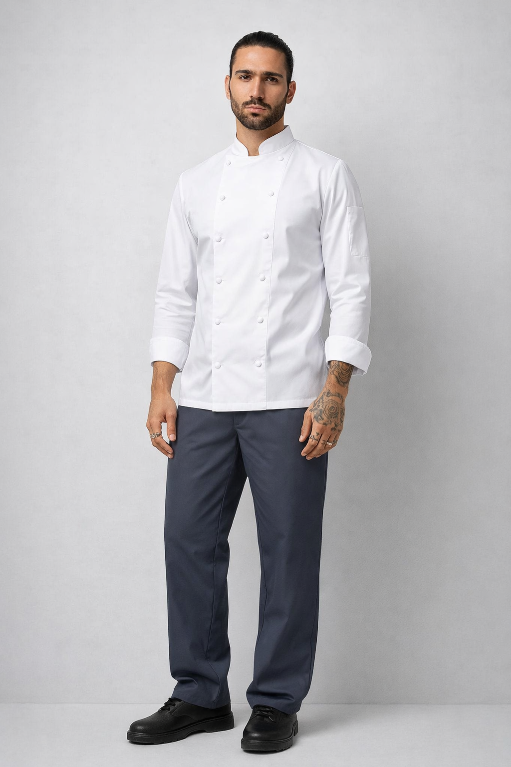 Drawstring Light Grey Chef Pants