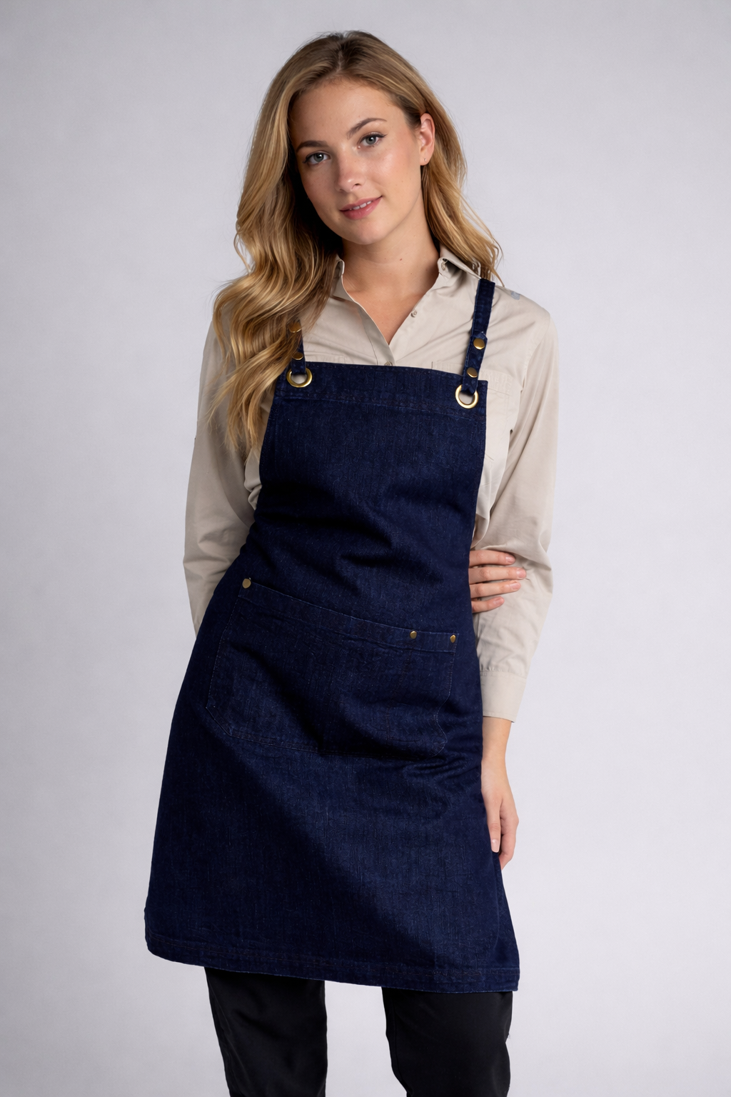Bondi Dark Indigo Crossover Apron - Interchangeable Straps