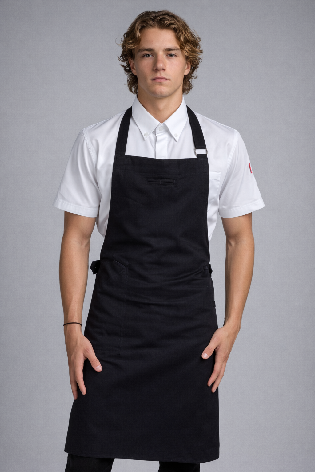 Press Strapless Black Chef Apron