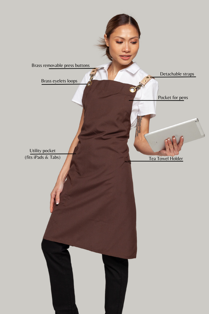 Bondi Chocolate brown / Beige leather dual tone - Ace Chef Apparels