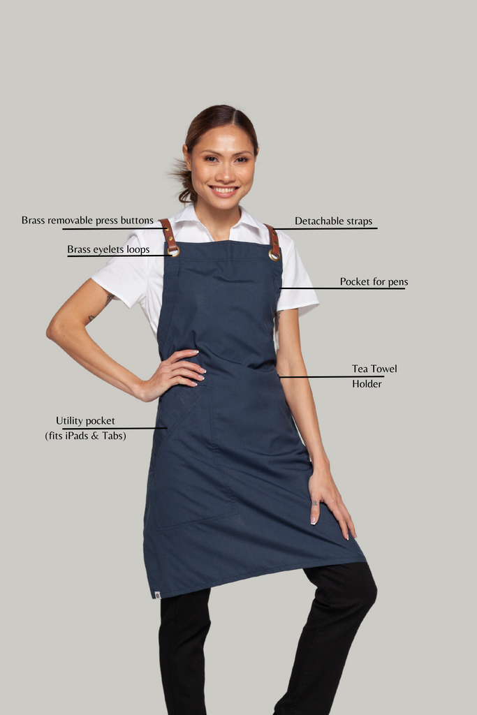 BONDI Bluish grey / Chocolate PU - Ace Chef Apparels