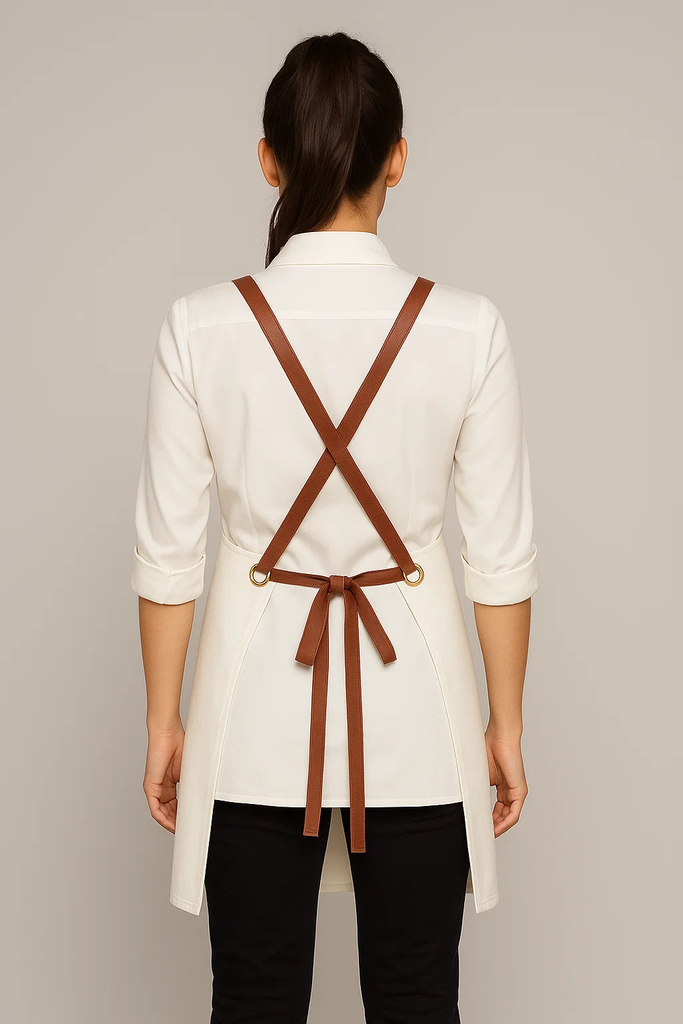 Bondi Denim ivory / Chocolate PU - Ace Chef Apparels