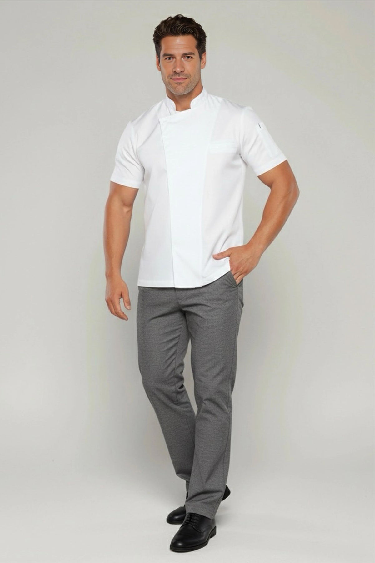 Drawstring Charcoal Grey Chef Pants