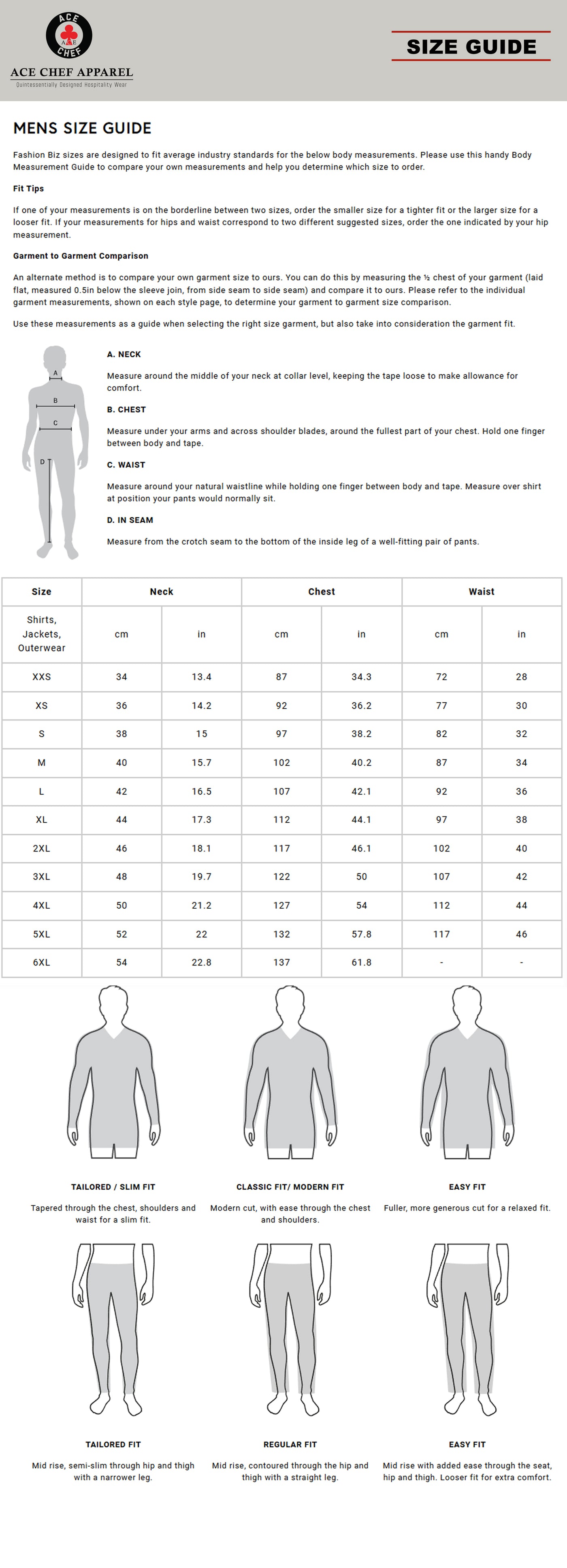 Mens Plain Vest size guide