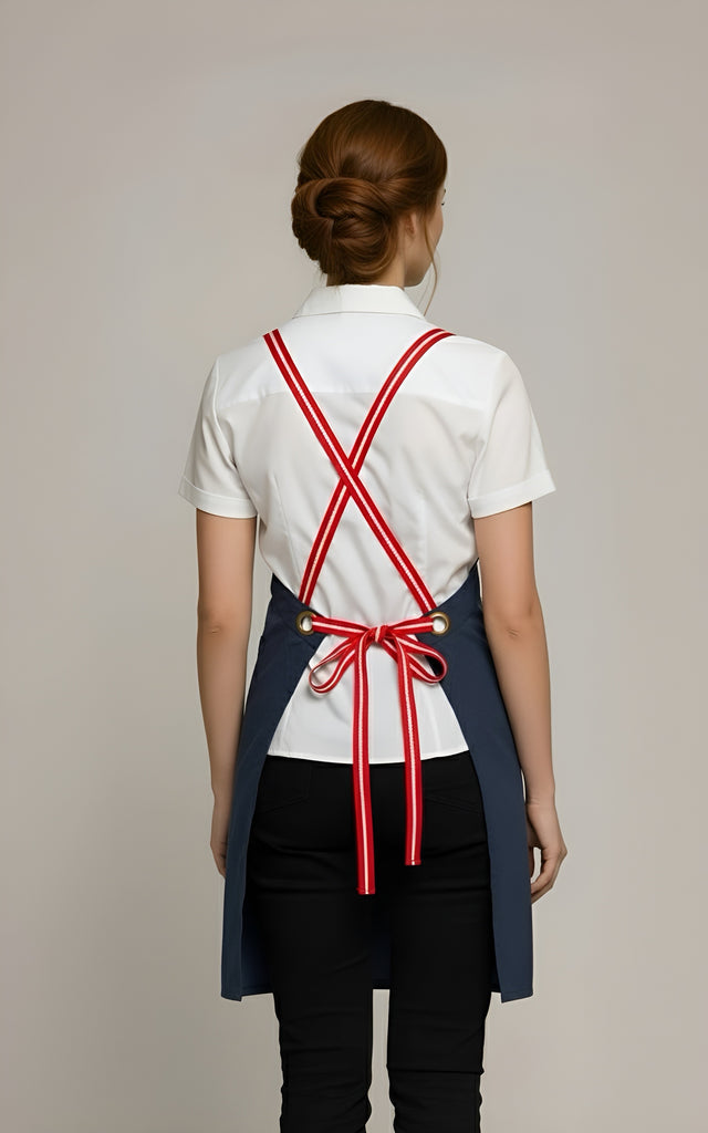 Bondi  Bluish grey / Red dual tone - Ace Chef Apparels