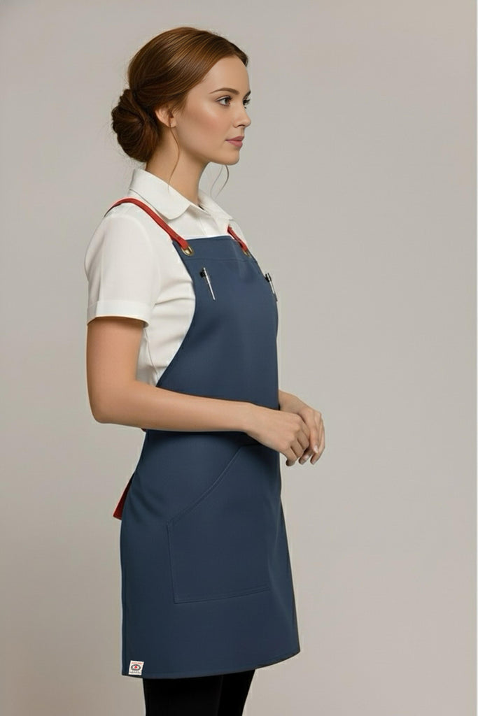 Bondi  Bluish grey / Red dual tone - Ace Chef Apparels