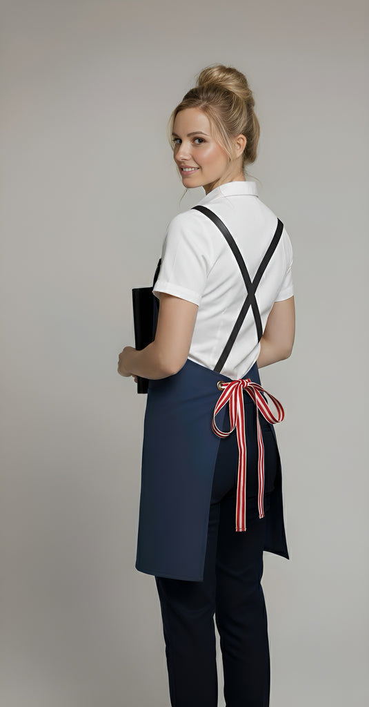 Bondi Bluish grey / Black leather with red dual tone - Ace Chef Apparels