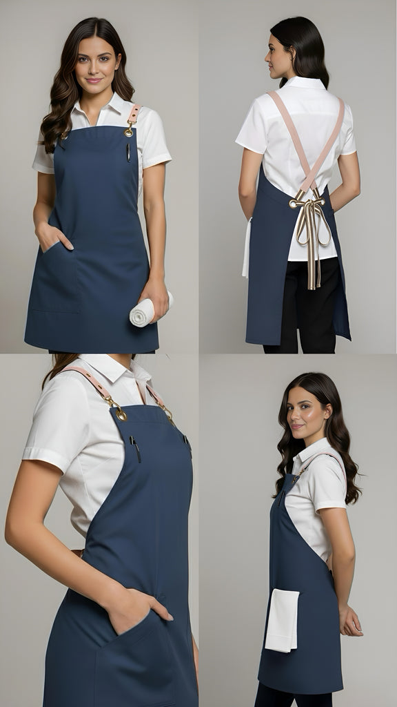 Bondi Bluish grey / Pink leather with Beige dual tone - Ace Chef Apparels