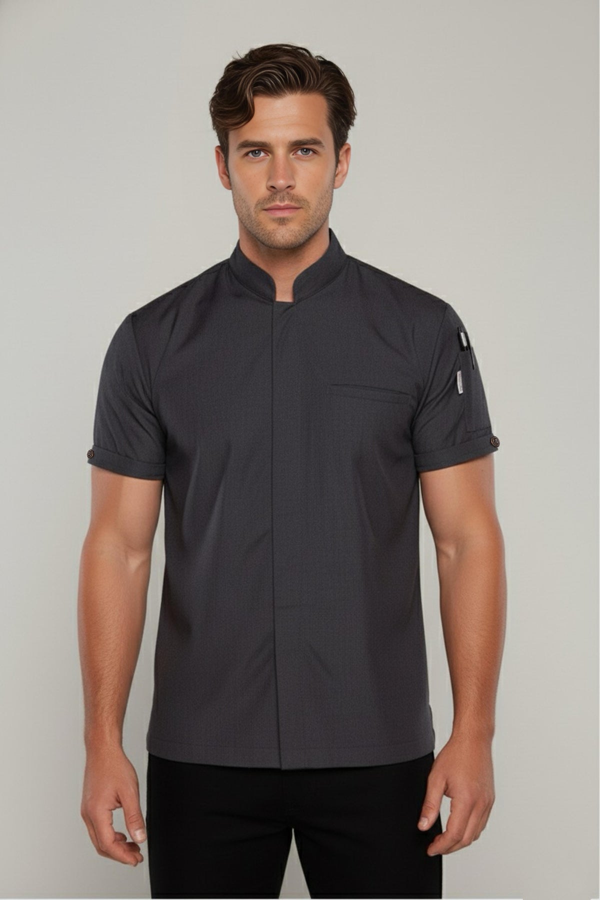 Raven Charcoal Grey Chef Jacket