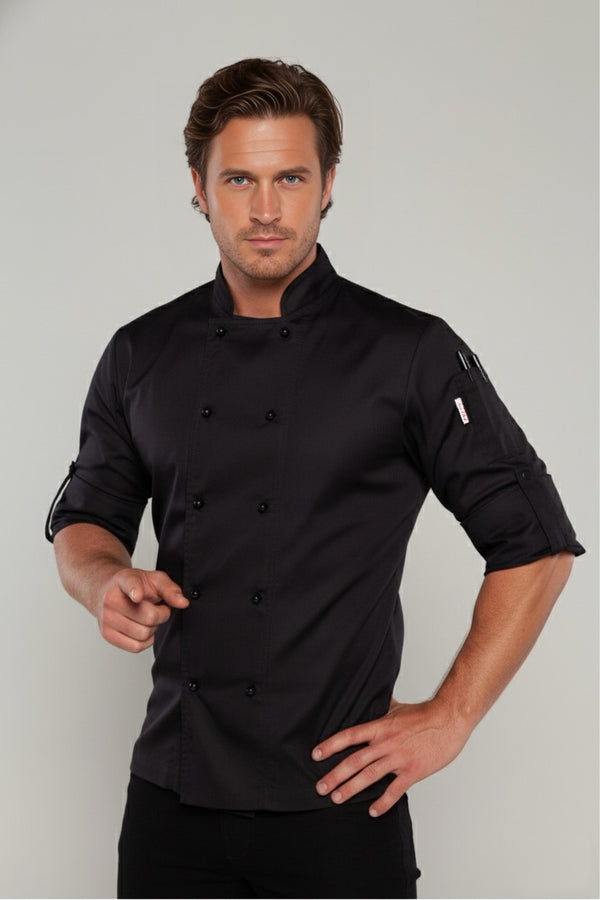 Generic Black Long Sleeve Chef Jacket