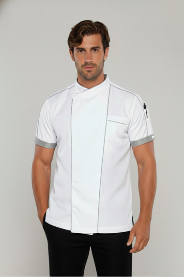 Bryan White Chef Jacket with Grey Trim and Coolvent