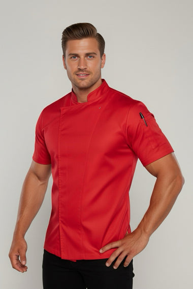 Flinders Red Chef Jacket with Cool-vent