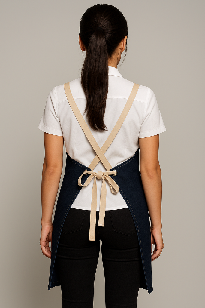Bondi Denim indigo / Beige straps - Ace Chef Apparels