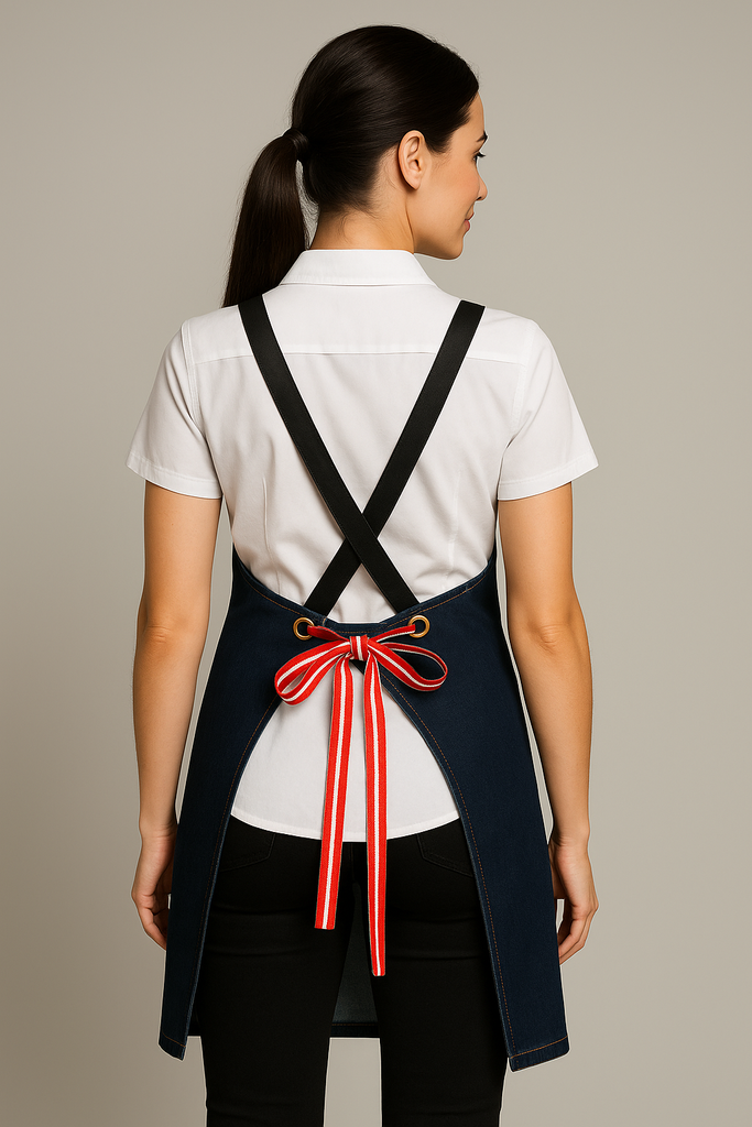 Bondi Denim indigo / Black leather with red dual tone - Ace Chef Apparels