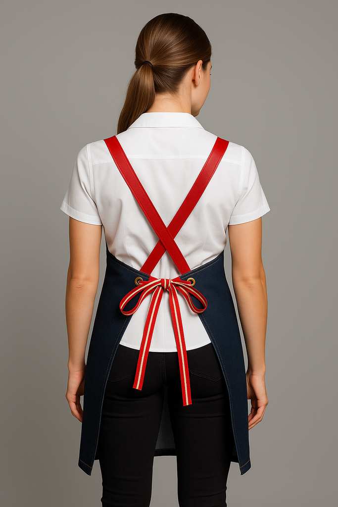 Bondi Denim indigo / Red leather dual tone - Ace Chef Apparels